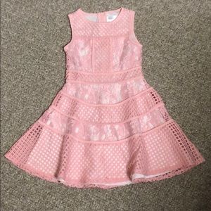Pink lace/lattice dress